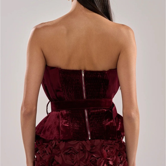 DRAMA Velvet Blouse - Burgundy - Picture 5 of 6